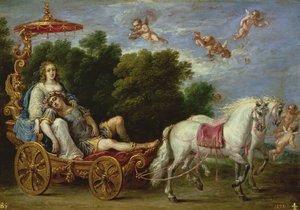El Rapto del Rinaldo Dormido a la Isla Afortunada de David Teniers the Younger